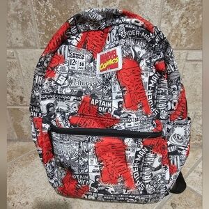 Marvel Comics Backpack Spider-Man Iron Man Captain America Red Black Vintage